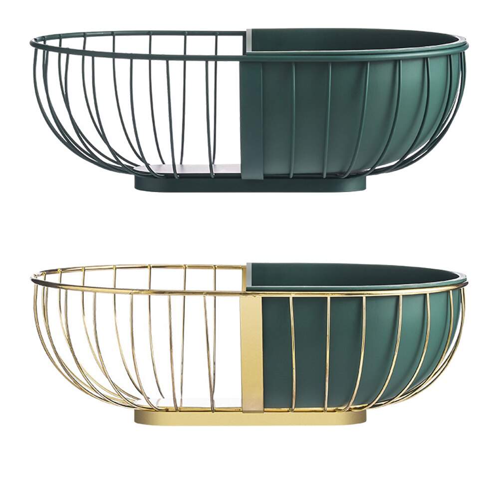 Metal Hollowed-Out Fruit and Vegetable Basket