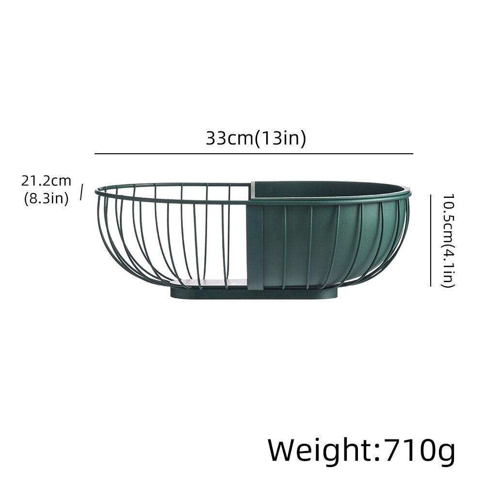 Metal Hollowed-Out Fruit and Vegetable Basket