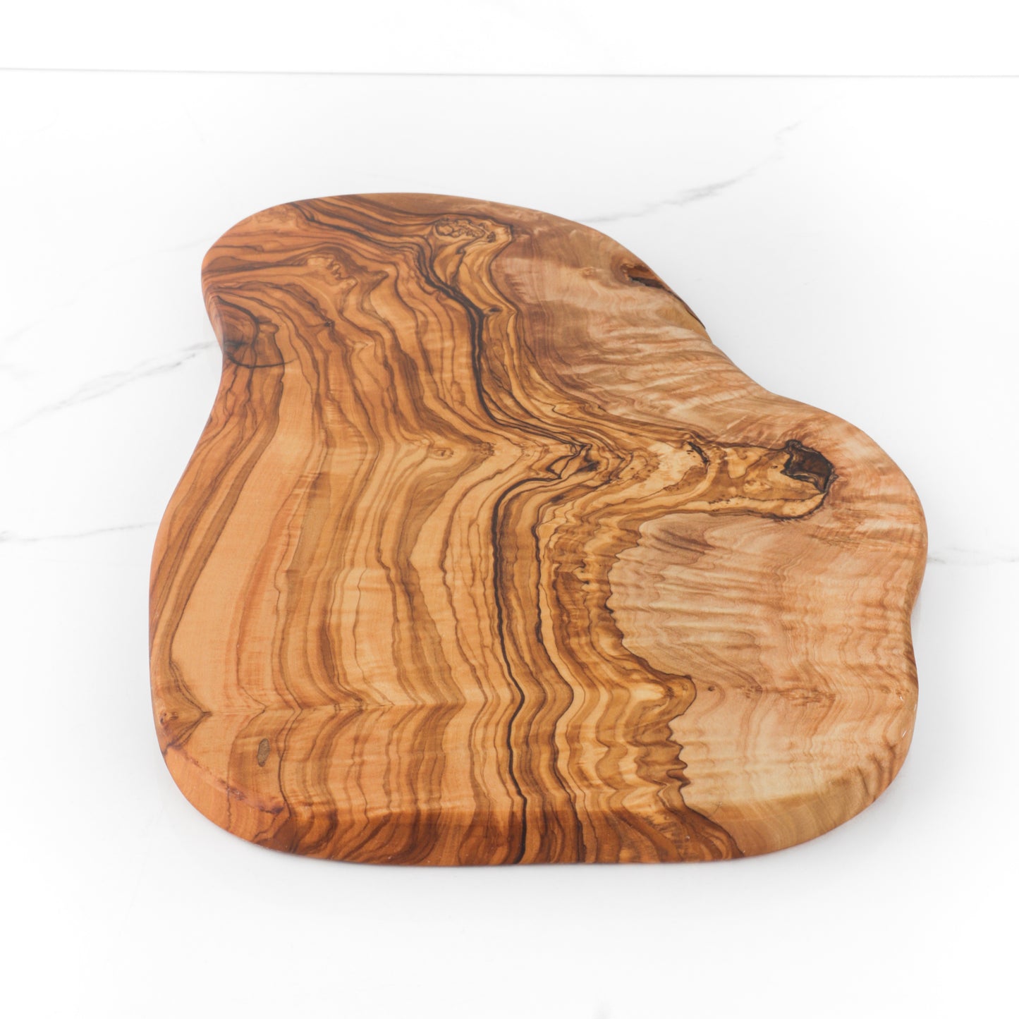 Handmade Olive Wood Cutting Board with Rustic Natural Edges