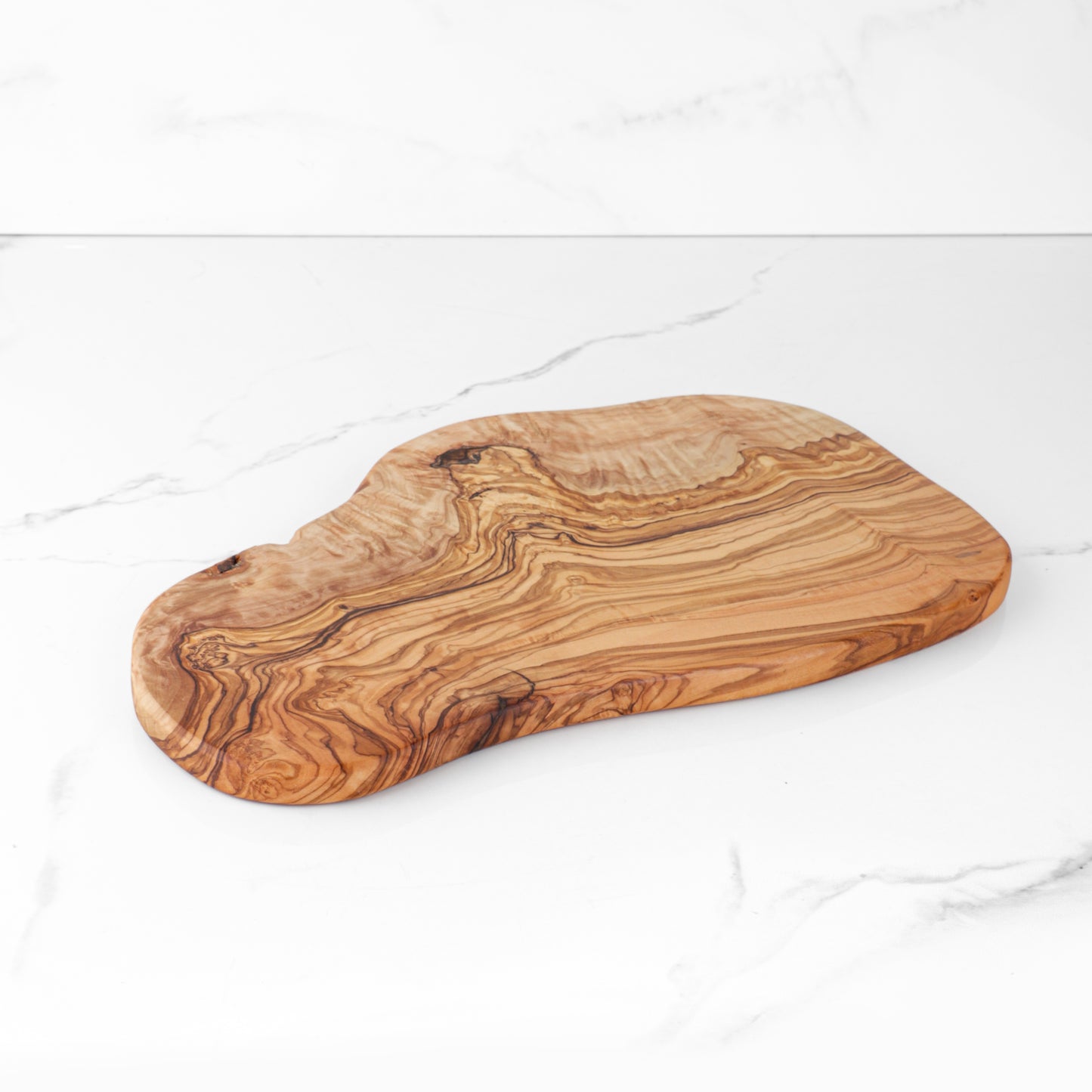 Handmade Olive Wood Cutting Board with Rustic Natural Edges