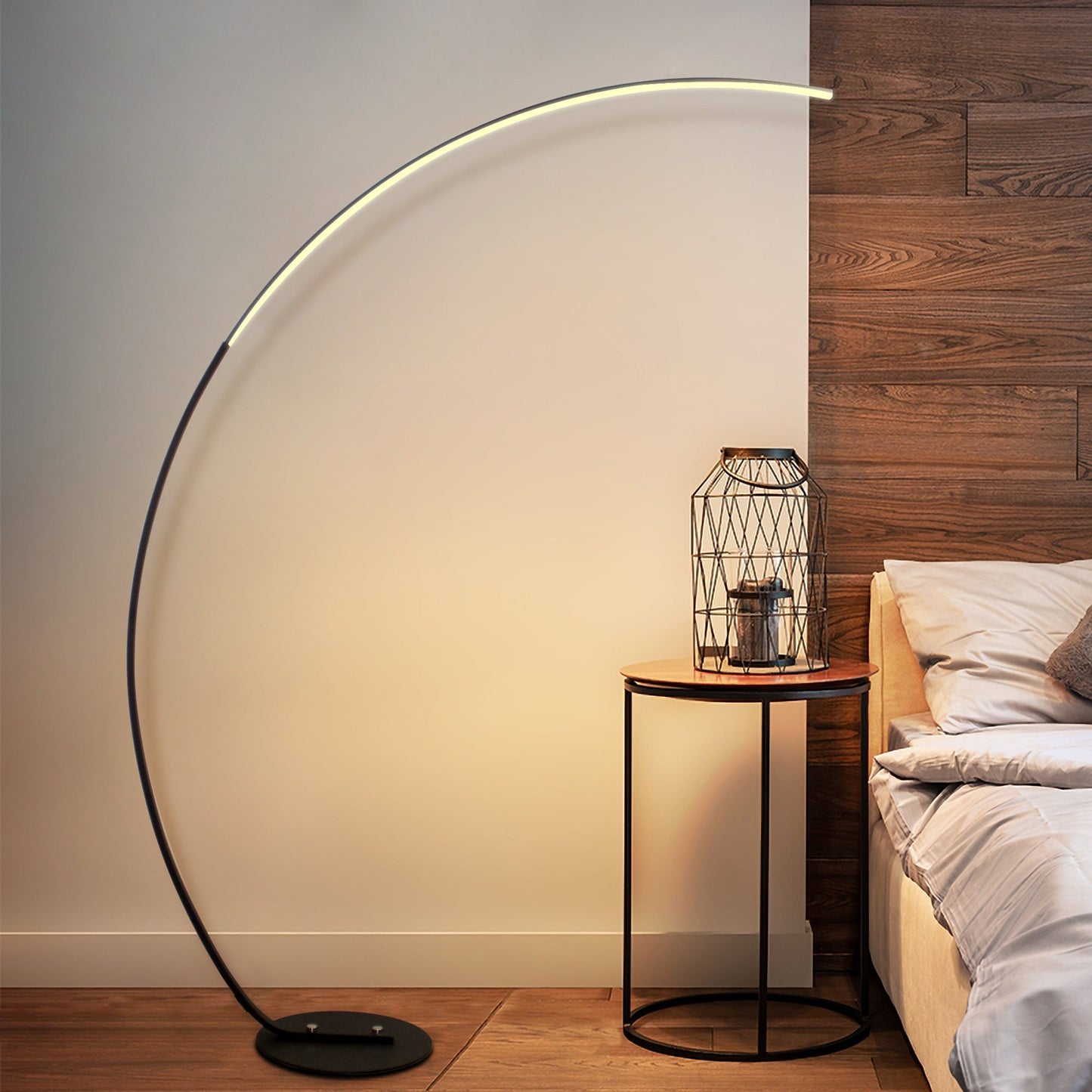 RGBW Modern Curve Floor Lamp with Remote Control