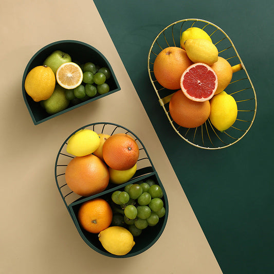 Metal Hollowed-Out Fruit and Vegetable Basket