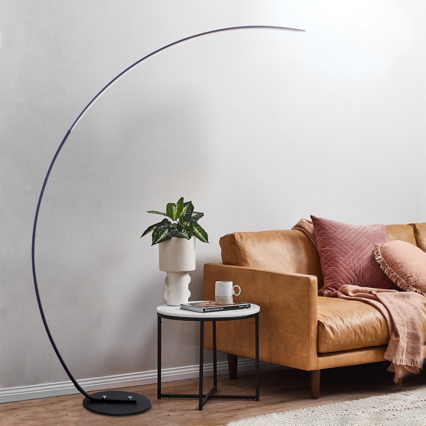 RGBW Modern Curve Floor Lamp with Remote Control