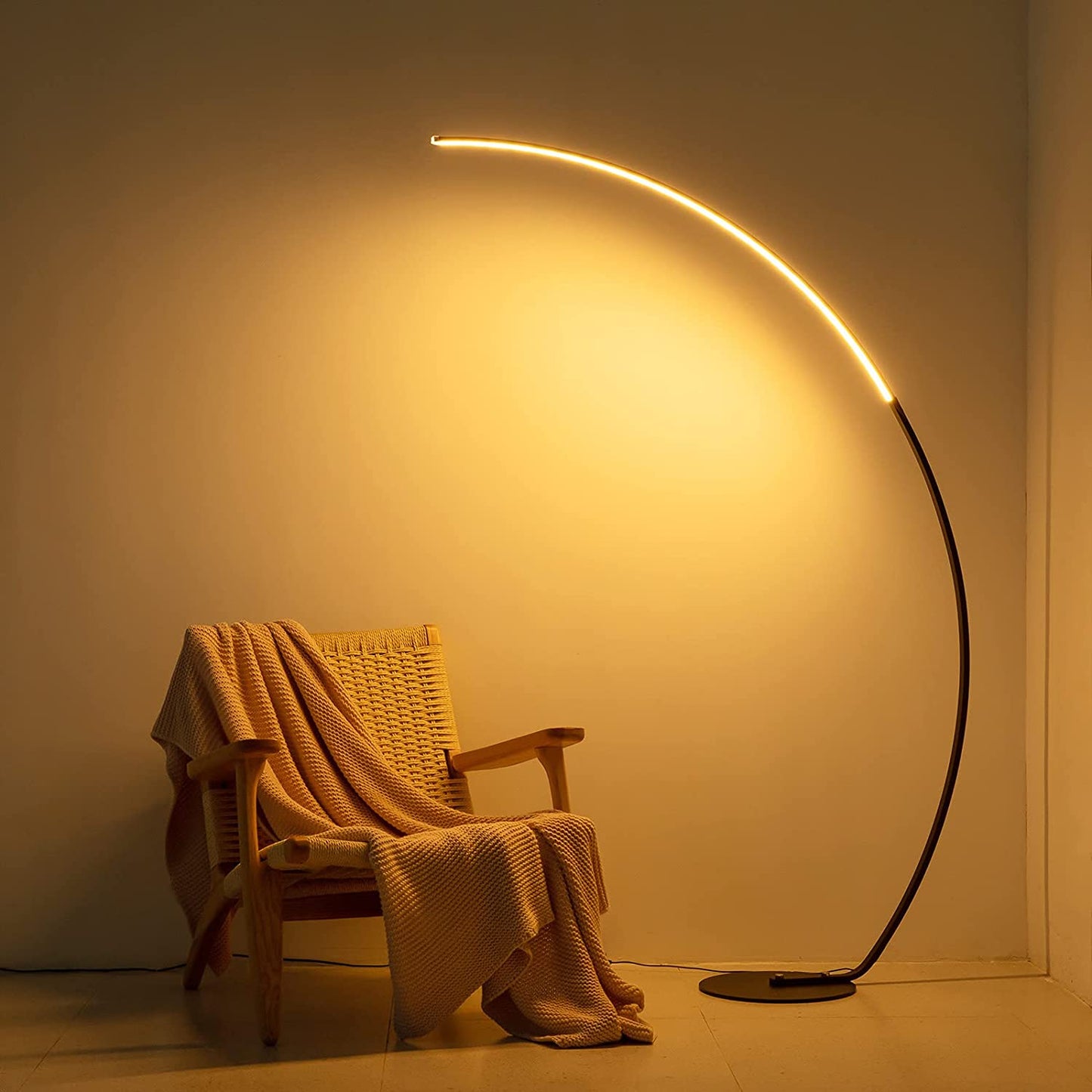 RGBW Modern Curve Floor Lamp with Remote Control