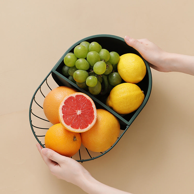 Metal Hollowed-Out Fruit and Vegetable Basket
