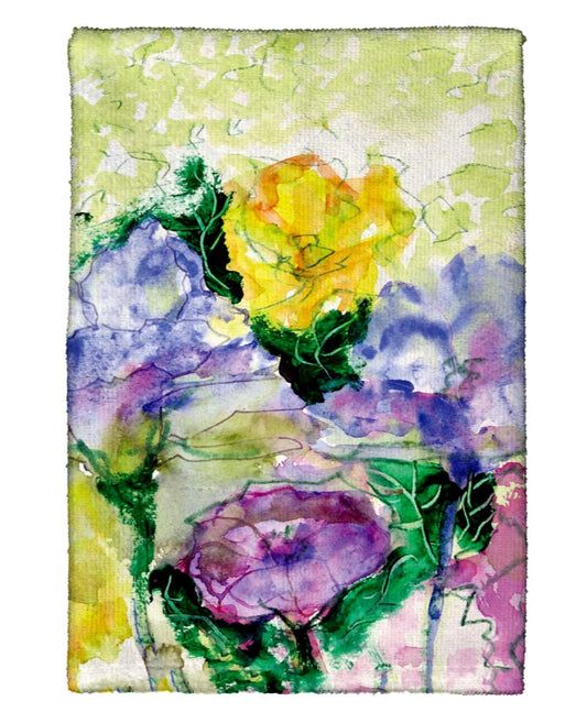 Decorative Kitchen Towel - Betsy Drake KT390 Watercolor Garden Kitchen Towel