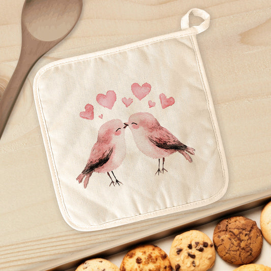 Love Birds Cotton Pot Holder – Durable and Decorative