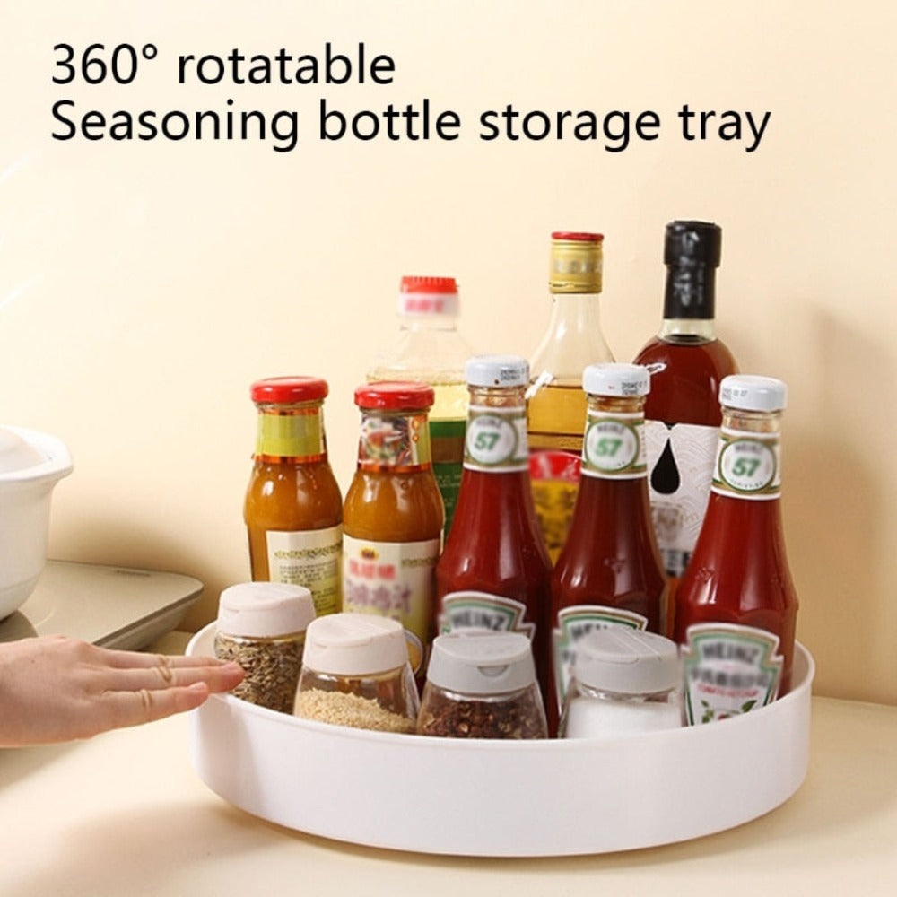 Rotating Spice and Sauce Rack Organizer – Stylish and Space-Saving