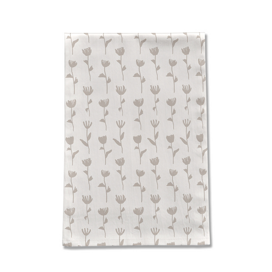 Ink Flower Cotton Tea Towel