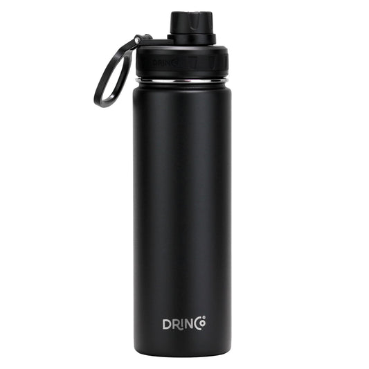 DRINCO® 22oz Stainless Steel Sport Water Bottle – Black