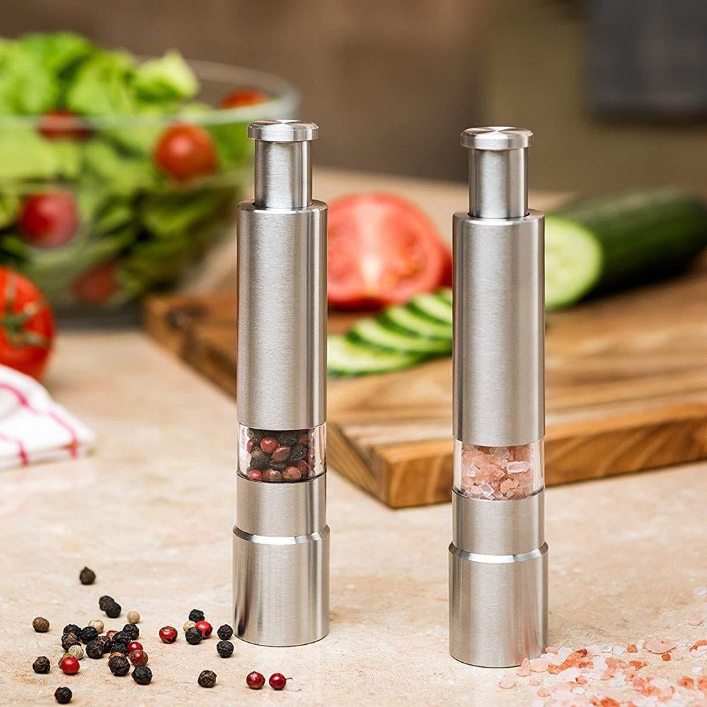 1 - Premium Stainless Steel Salt and Pepper Grinder